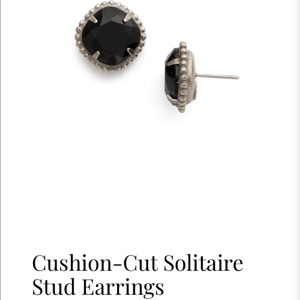 Sorrelli cushion cut solitaire stud earrings